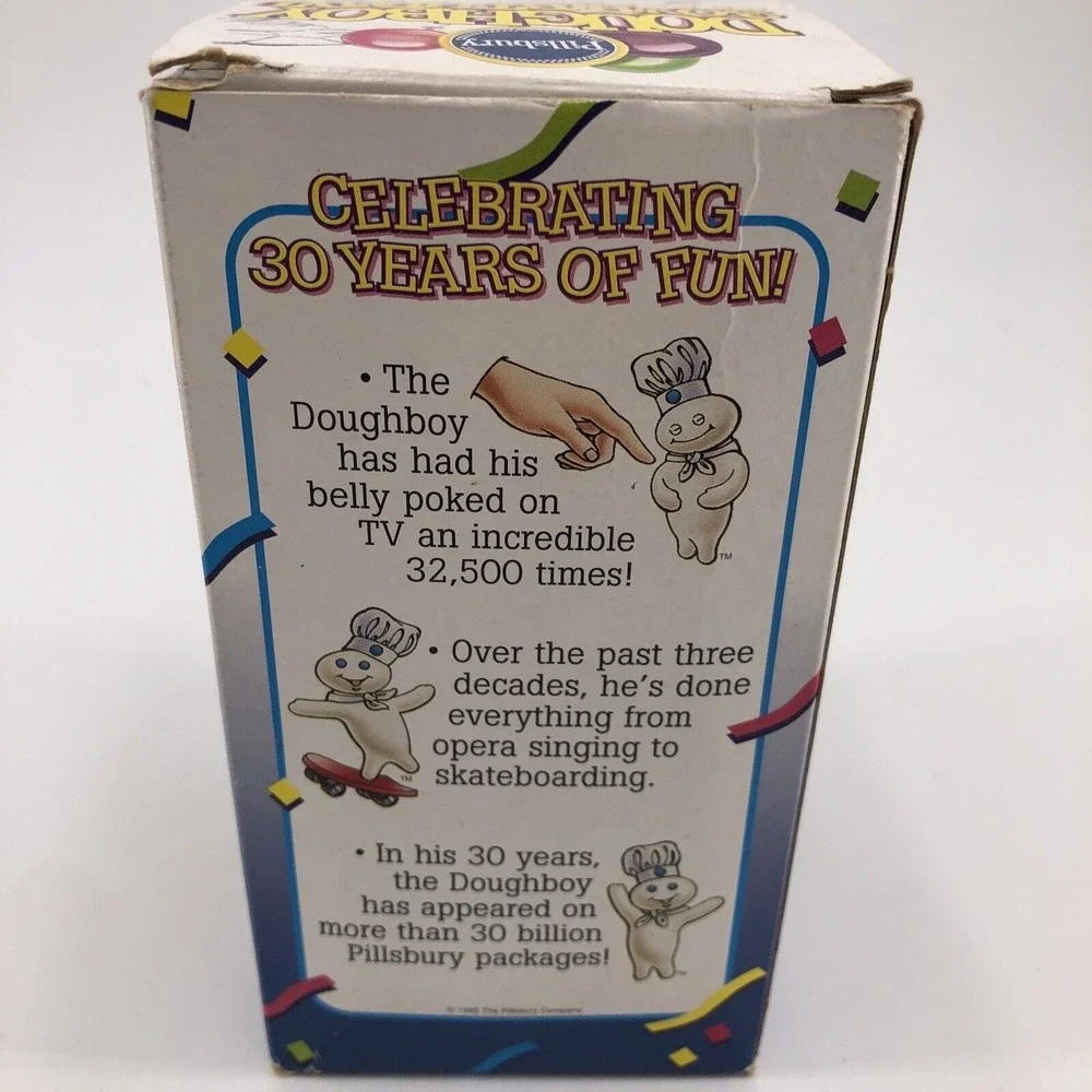 Pillsbury Doughboy Collector Glass 1995 Original Box 30th Birthday VTG Collector